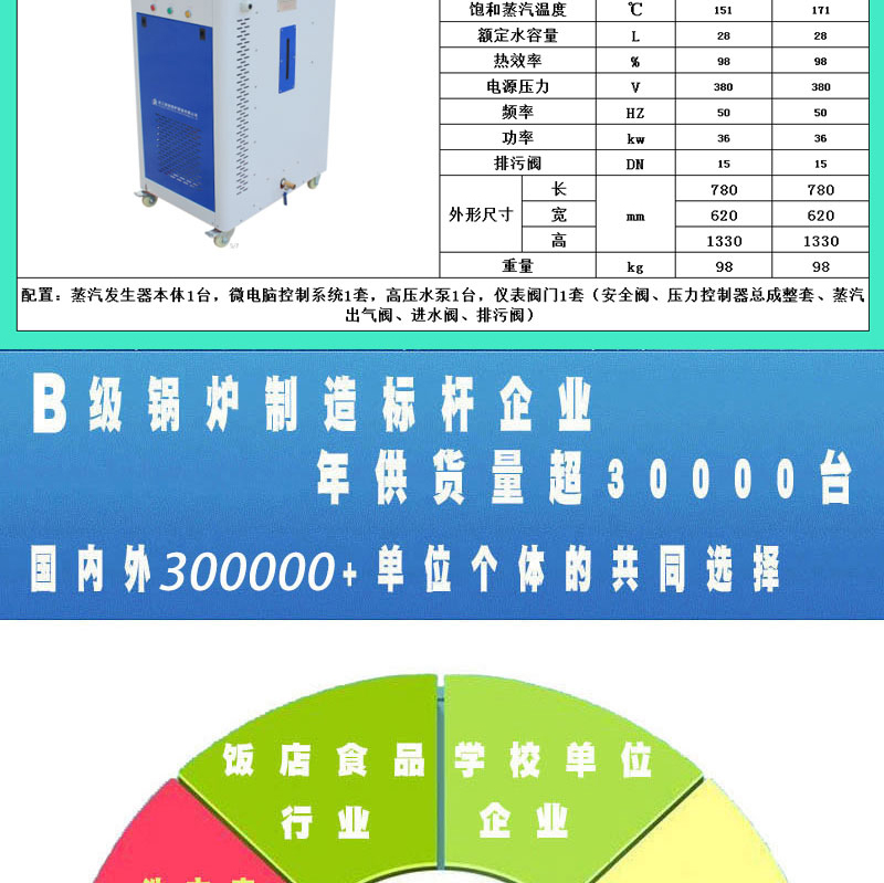 浙江聚能36KW电加热蒸汽发生器_08