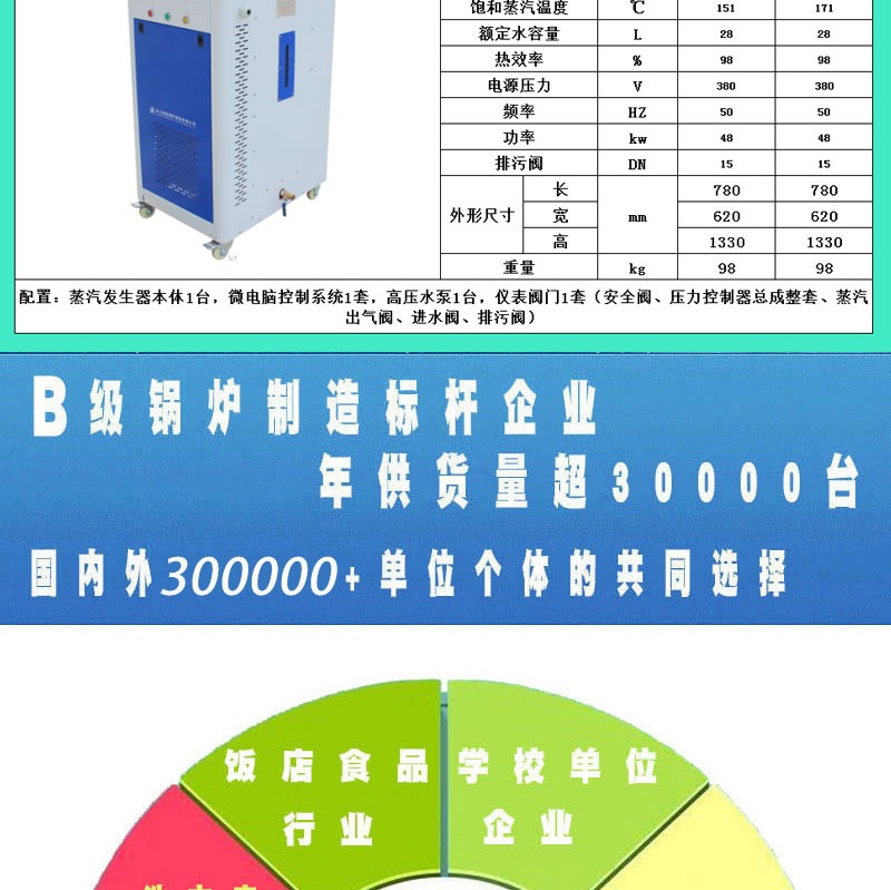 浙江聚能48KW电加热蒸汽发生器_08